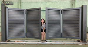 Nhôm cantilever gấp Cổng An toàn cổng sau cửa chớp mới thiết kế cổng - Product Image 5