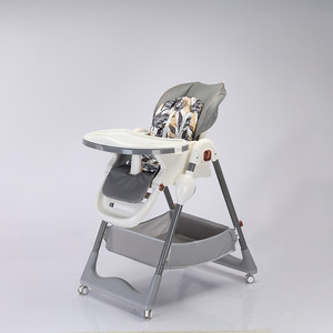 Chaise haute pliante pour bébé, chaise à manger réglable et convertible pour nourrisson, avec roulettes - Product Image 2