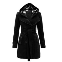 Manteau d'hiver chaud en laine à capuche pour femmes grande taille personnalisé, veste longue en fausse fourrure de vison tissée, nouveau manteau