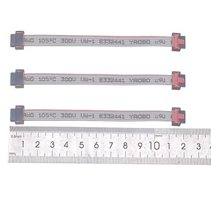 30AWG 1.27mm Pitch Gray <b>Ribbon</b> Cable With <b>Red</b> Edge 12Pin Industrial Terminal Wire For PLC Cabinet Wiring Harness - Product Image 4