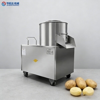 Multifunctionele automatische zoete aardappel schil- en snijmachine