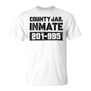 T-shirt pour détenus de la prison du comté 201-995, costume d'Halloween - Product Image 1