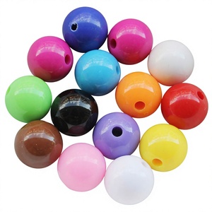 Cuentas de acrílico de plástico sólido de alta calidad, coloridas, 100 unidades, 20 mm, al por mayor, sueltas, certificadas por terceros, para uso en bolígrafos - Product Image 1