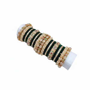 PADMAWATI BANGLES PRIVATE LIMITED Women's High Quality Luxury Tungsten Gold Plated Indian Traditional Bangles Bridal <b>Gift</b> - Product Image 2