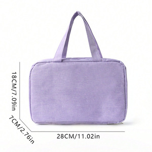 Bolsa de Almacenamiento Plegable con Gancho para Artículos de Aseo y Cosméticos, con Separación para Seco y Húmedo, Portátil - Product Image 2