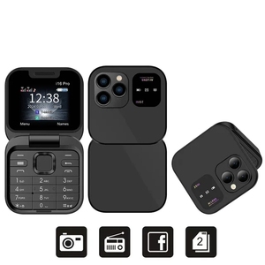 Telefono <span class=keywords><strong>Cellulare</strong></span> I16Pro con Registrazione Automatica delle Chiamate, Composizione Rapida, Radio FM, Mini Telefono a Conchiglia Dual SIM Sbloccato con Tastiera - Product Image 4