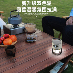 Outdoor Camping Lantern Led Light <b>With</b> Lithium Battery Us <b>Plug</b> Charging Portable Tent Lamp For Hiking And Backpacking - Product Image 2