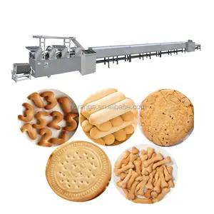 Linea di produzione automatica di biscotti e biscotti macchina per la produzione di biscotti a grana con macchina imballatrice