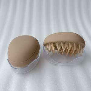 Cepillo de masaje de pelo de mano compacto de fábrica, peine de champú de <span class=keywords><strong>dientes</strong></span> de nailon suave para la cabeza del cuero cabelludo, cojín limpio - Product Image 4