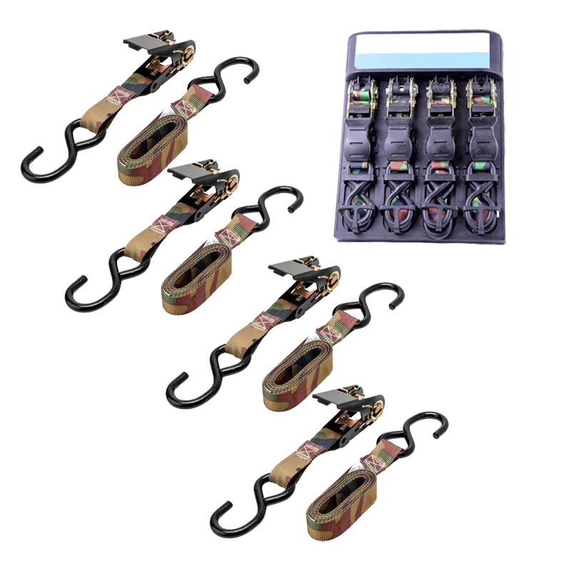 Наружные выдвижные Храповые ремни 1 дюйм 3 М 600 кг камуфляжные Храповые ремни 4 шт.