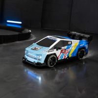 Voiture de drift RC DH666 89A 1:12 2,4 GHz avec télécommande, lumières LED, pneus de drift, contrôle de vitesse et batterie