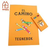 Livre de coloriage A4/A5 personnalisé OEM pour enfants avec crayon ou crayon, ensemble de dessin promotionnel pour enfants et étudiants