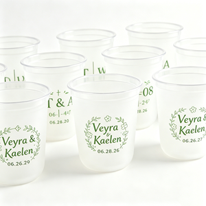 Vasos de Plástico Personalizados con Logotipo para Bodas, Fiestas y Eventos, de 16oz, 14oz y 12oz, con Diseño de Balón de Fútbol, Material PP Esmerilado - Product Image 1