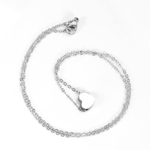 Collar de acero inoxidable con forma de corazón para mujer, regalo de joyería, diseño simple y elegante - Product Image 4