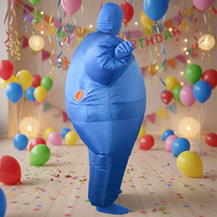 Costume gonflable pour adulte, poisson blanc et bleu, convient aux tailles de 1,5 à 2 m. pour Noël, le cosplay, les fêtes, les spectacles sur scène et les soirées costumées.