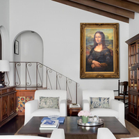 Peinture de portrait de haute qualité faite à la main, Mona Lisa de Da Vinci sur toile, art mural rétro, reproduction de peintures à l'huile décoratives