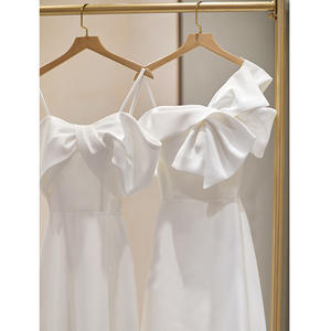 Vestido de Dama de Honor 2026, Nuevo Estilo, Elegante, para Grupo de Damas de Honor, Ligero, de Lujo, Exclusivo, Sencillo y Moderno - Product Image 4