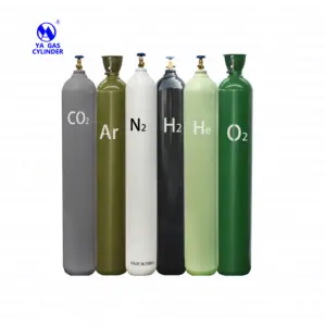 Botol gas 200Bar 50L dapat diisi ulang helium /O2 /CO2 /He/ Hr/ Ar/silinder/tangki/memiliki sertifikat ISO