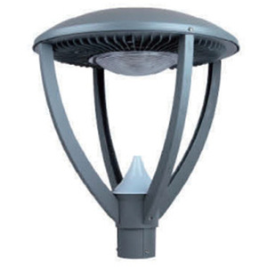 Lampadaire de jardin en métal d'extérieur, LED blanc chaud, abat-jour en verre, IP66, AC 220V, 2700K, détecteur de mouvement, garantie 10 ans, alimenté par énergie solaire - Product Image 2