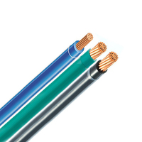 Venta al por mayor de cobre trenzado AWG 4-14 cable eléctrico aislado de PVC Alambre de nylon revestido THWN THHN para uso industrial