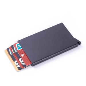 Minimalist <strong>Personalised</strong> Slim RFID Block Aluminium Metal Credit Card Holder New <strong>Mens</strong> Pop-up <strong>Wallet</strong> for Gift - Product Image 5