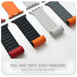 <span class=keywords><strong>Bracelet</strong></span> en silicone imperméable Upro pour iWatch 41 mm 45 mm 49 mm pour <span class=keywords><strong>Apple</strong></span> <span class=keywords><strong>Watch</strong></span> Series 10 9, <span class=keywords><strong>bracelet</strong></span> de sport magnétique réglable - Product Image 3