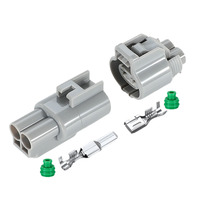 Conector Impermeable Macho y Hembra 6-176143-6/176146-6, Arnés de Cableado Automotriz, Enchufe Electrónico de 2 Orificios para Ventilador DJ7021Y-4.8-11/21