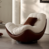 Fauteuil à bascule individuel de luxe moderne en forme d'œuf, chaise longue pour chambre à coucher et salon de luxe, idéal pour la détente