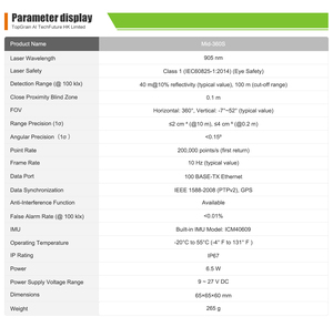 Livox Mid-360S ไลดาร์ประสิทธิภาพสูงสำหรับ SLAM และการหลีกเลี่ยงสิ่งกีดขวาง - Product Image 5