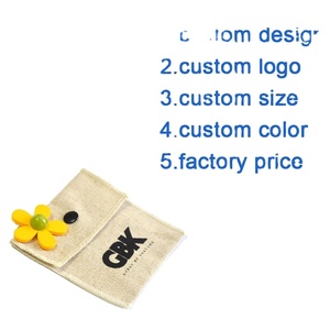 Eco Friendly Linen Cotton <b>Envelope</b> Jewelry Pouch Custom Logo Fabric <b>Gift</b> Bag for Jewelry Accessories - Product Image 4