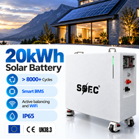 20kWh 51,2V 400Ah IP65 LiFePO4 Batterie Smart BMS WiFi Wohnbereich Solarstromspeicher Wandmontage ESS