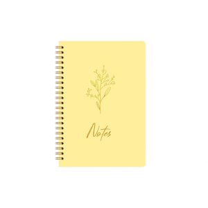 Cuaderno Espiral Floral Amarillo con Diseño Minimalista para Papelería Personalizada para Estudiantes y Suministros Escolares al por Mayor - Product Image 1