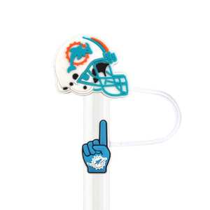 Encanto <span class=keywords><strong>de</strong></span> Silicona Reutilizable <span class=keywords><strong>de</strong></span> 10 mm con Diseño <span class=keywords><strong>de</strong></span> <span class=keywords><strong>los</strong></span> <span class=keywords><strong>Miami</strong></span> <span class=keywords><strong>Dolphins</strong></span> para Pajitas, Accesorios para Bebidas, Cubierta para Pajitas, Tapa - Product Image 3