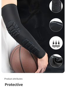 Coderas de compresión deportivas para hombres y mujeres, Mangas de brazo Anticolisión de panal, baloncesto, voleibol, <span class=keywords><strong>Rugby</strong></span>, protección, Spandex - Product Image 6