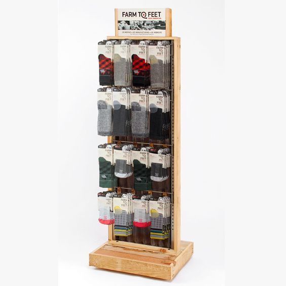 Bvis Customized Metal Sock Rotating Hanging Floor Standing Display Rack Storage Customized Color Logo Modern Design for Retail — view 2