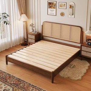 <span class=keywords><strong>Lit</strong></span> double classique en bois hautement efficace pour la décoration, avec tête de <span class=keywords><strong>lit</strong></span>, pour chambre à coucher et salon, taille Queen, mobilier de chambre - Product Image 5