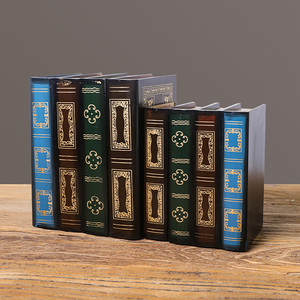 Juego de dos cajas de almacenamiento de libros <span class=keywords><strong>Deco</strong></span> de lujo, librería hueca de tamaño Vintage con vitrina decorativa para ocasiones de Bautismo - Product Image 3