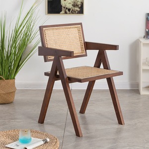 Furnitur Rotan Gaya Wabi-Sabi untuk Kantor di Halaman, Kursi Santai Luar Ruangan, Meja dan Kursi Makan, Furnitur Rotan yang Nyaman - Product Image 4