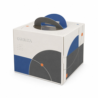 Caja de Papel Plegable Biodegradable con Logotipo Impreso Personalizado, Embalaje al por Mayor para Galletas, Pasteles, Donuts