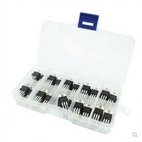 10 jenis kit kotak klasifikasi tabung pengatur tegangan tiga terminal 50 L7805/7806/7812/7824/LM317
