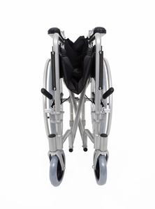 Sedia a rotelle manuale portatile in alluminio carrello da viaggio sedia a rotelle semovente pieghevole per portatori di handicap e disabilitare gli anziani - Product Image 4