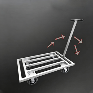 Chariot à plateforme pliable, chariot à main robuste 800 lb, chariot à plateau pliable avec roulettes pivotantes à 360 degrés pour entrepôt - Product Image 5