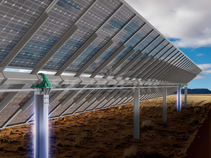 Single Axis Smart Solar Tracker Ground Mount Panel Tracking Bracket 1MW Large Power Astronomical AI Control 55m/<strong>s</strong> Wind Load PV - Product Image 3