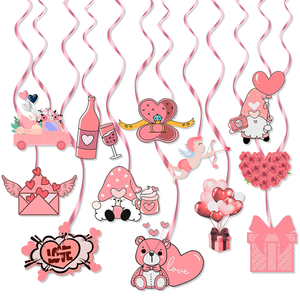 DAMAI Adorno Colgante Espiral para el Día de San Valentín, Estilo Americano, Corazón con Lazo, Decoración para Fiestas, Set de Manualidades de Papel con Temática de San Valentín 2026 - Product Image 3