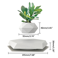 Pot de fleurs en lévitation magnétique en plastique imprimé en 3D Art déco Écologique Pot de bonsaï Pot de plante flottant Décoration de la maison