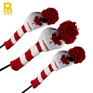 Housse de tête de club de golf en <span class=keywords><strong>laine</strong></span> et fibre de bambou PM Brand, tricotée, broderie personnalisée, durable, avec couleur personnalisée - Product Image 1