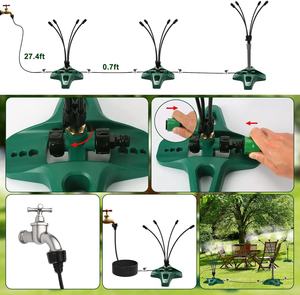 KK amélioré 26.2FT(8.0 mètres) système de refroidissement par brouillard debout portable brouillard d'eau jouant jouets d'arrosage de jardin en plein air, refroidisseur de pulvérisation - Product Image 5