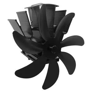 2022 yeni 7-Blade şömine fanı Ultra sessiz isı Powered asılı boru soba fanı odun sobası dolaşan sıcak hava