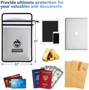 Hình Dạng Hộp Nhỏ Và Lớn Pin Sạc Chống Cháy Phong Bì Tài Liệu Túi An Toàn Với Khóa 15X11 Cho Tiền Mặt - Product Image 3