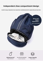 Sac à dos personnalisé avec cordon de serrage, sacs de sport et de gym pour enfants, grande capacité, poches en filet pour bouteille d'eau, sacs de natation avec compartiment à chaussures